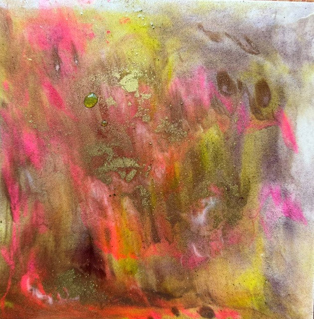 A stunning mixed media abstract painting with gold under a layer of bright gloss lacquer resin. Choose your frame colour to match your decor at checkout.